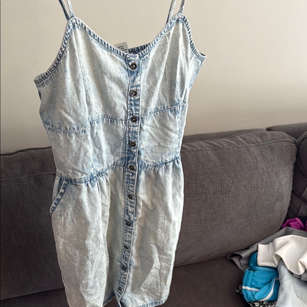 Forever 21 Blue Ruched Bustier Sundress
